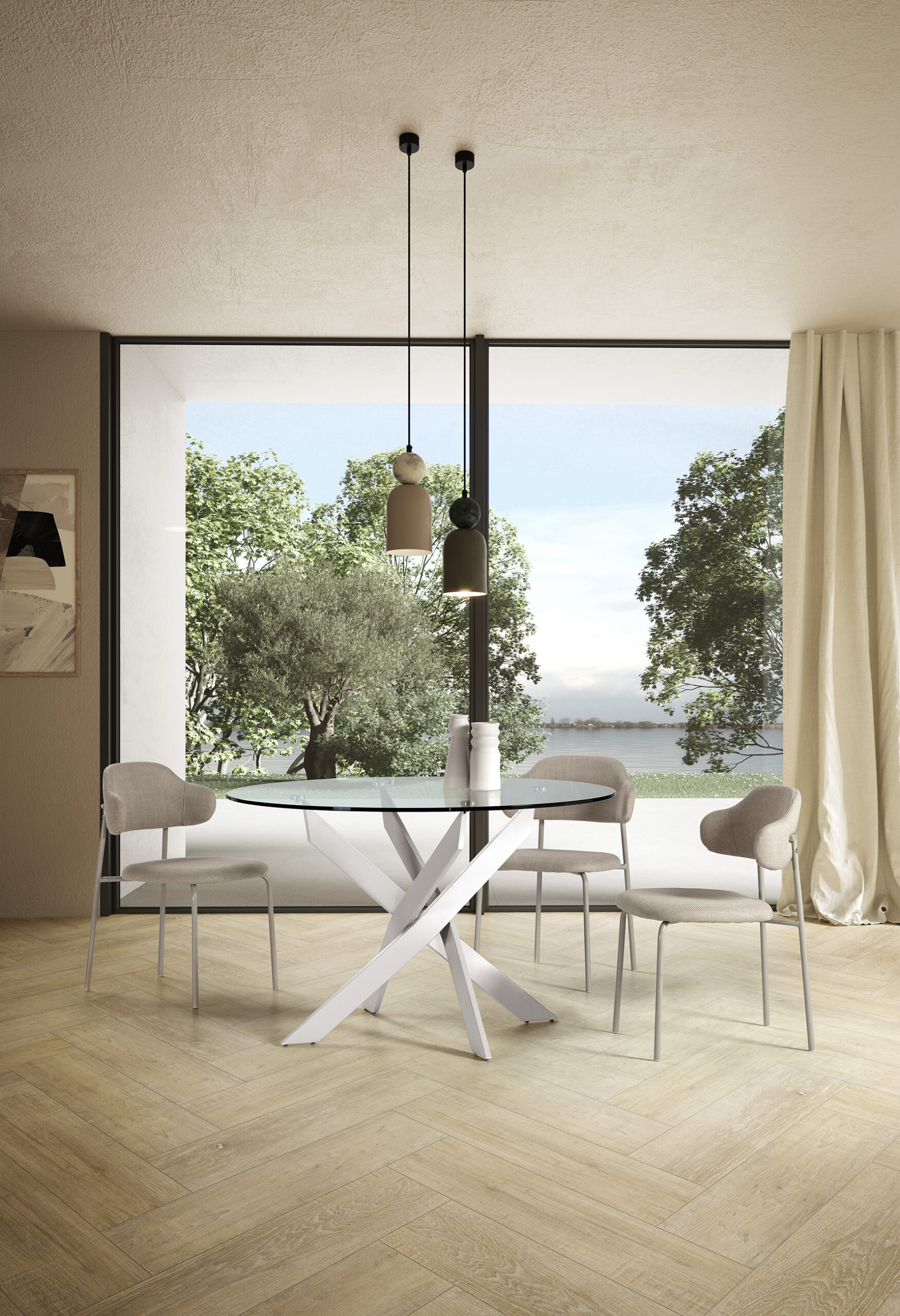 MESA REDON. RUTH 120CM BLANCO - Imagen 4