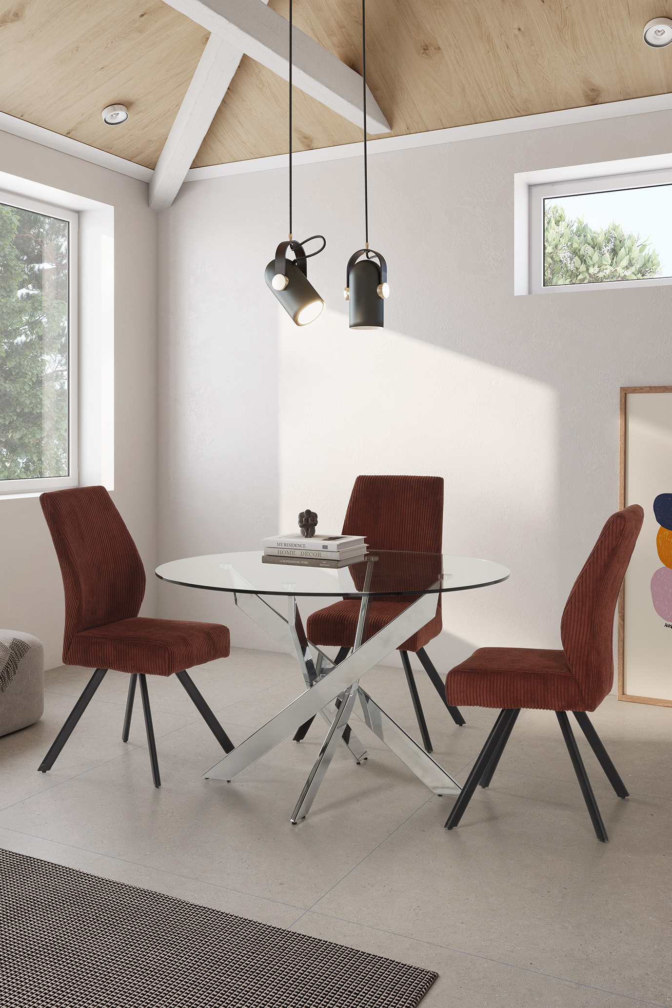 MESA REDON. RUTH 120CM CROMADO - Imagen 2