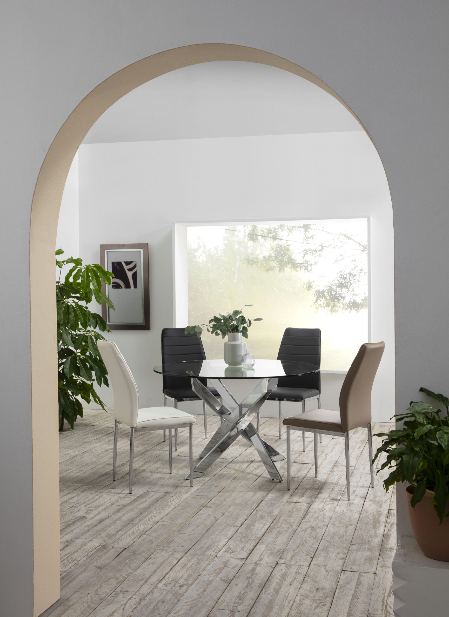 MESA REDON. RUTH 120CM CROMADO - Imagen 5