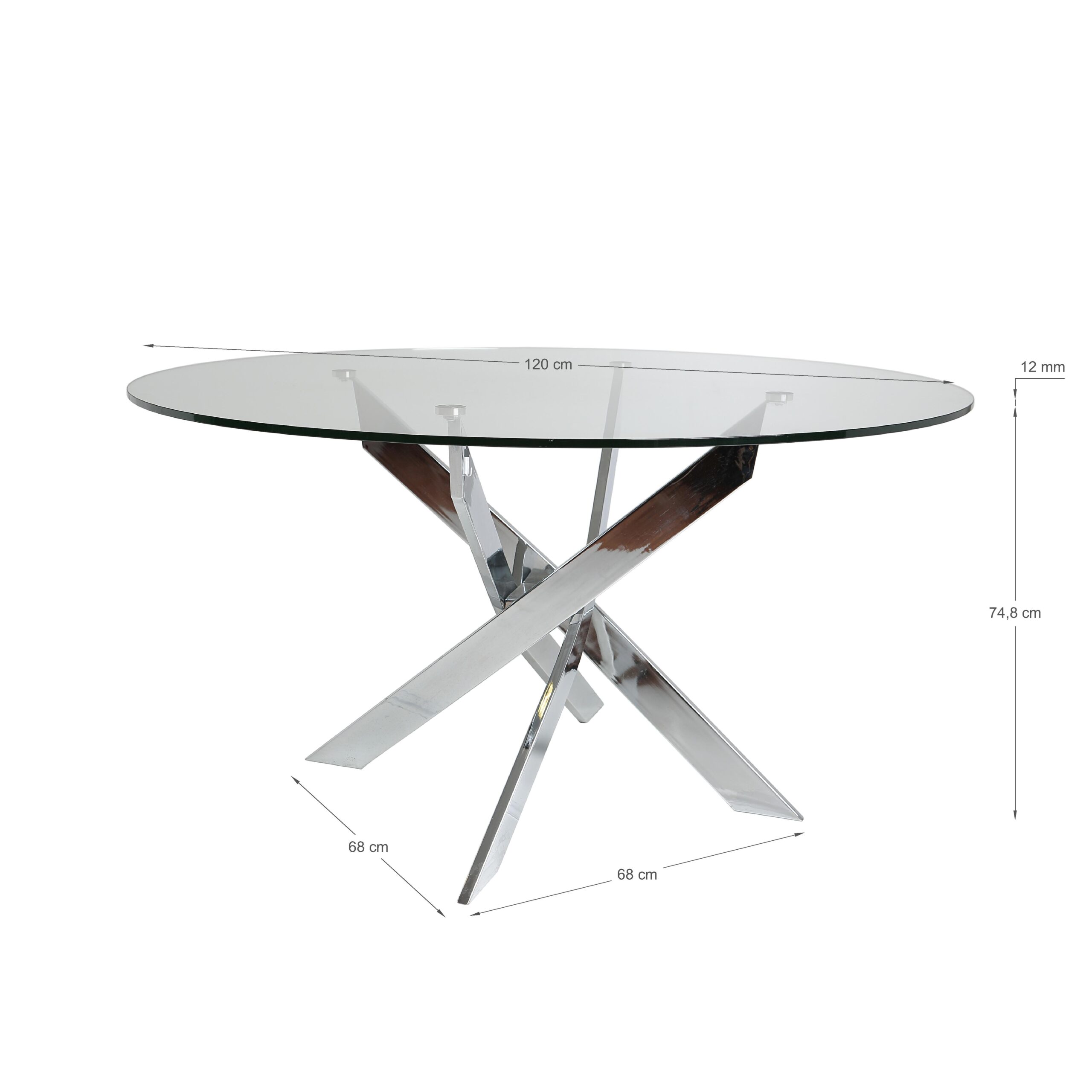 MESA REDON. RUTH 120CM CROMADO - Imagen 7