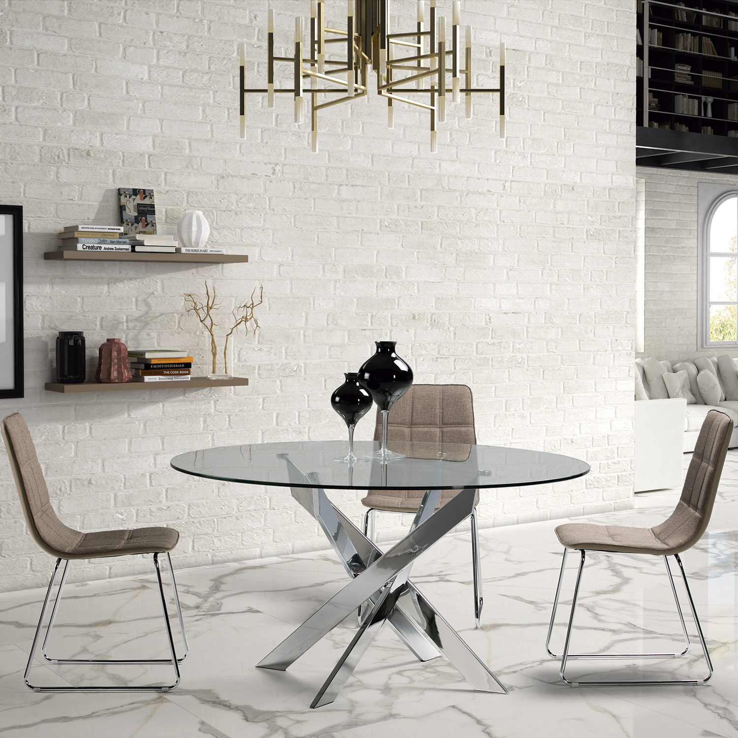 MESA REDON. RUTH 140CM CROMADO - Imagen 2