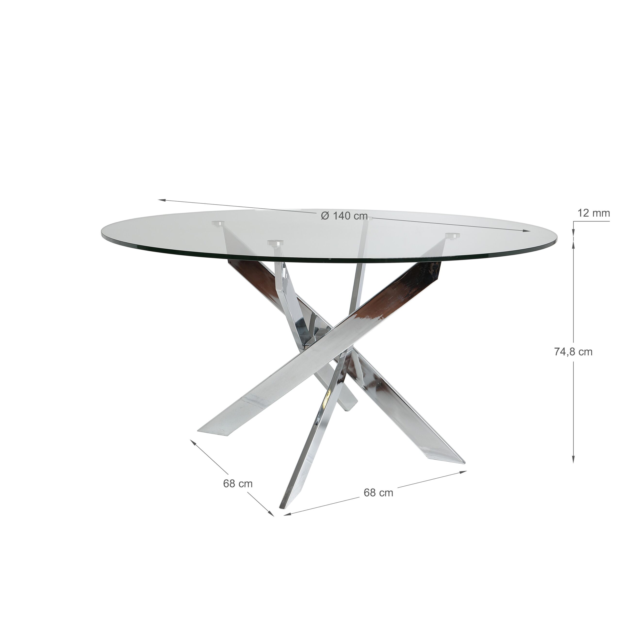 MESA REDON. RUTH 140CM CROMADO - Imagen 5