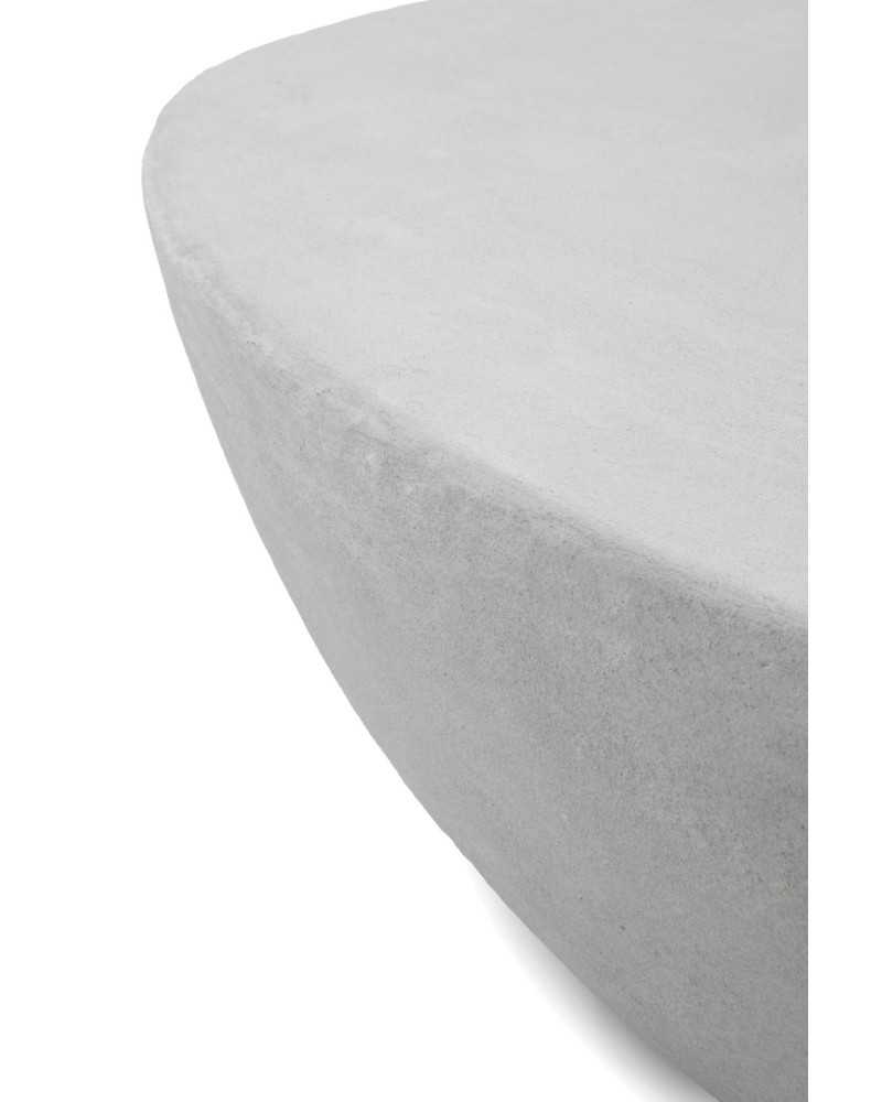 Mesa centro cemento blanco poliresina PEPITA - Imagen 3