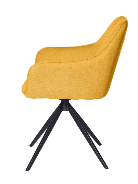 Silla giratoria mostaza PEPITA Amalia - Imagen 3