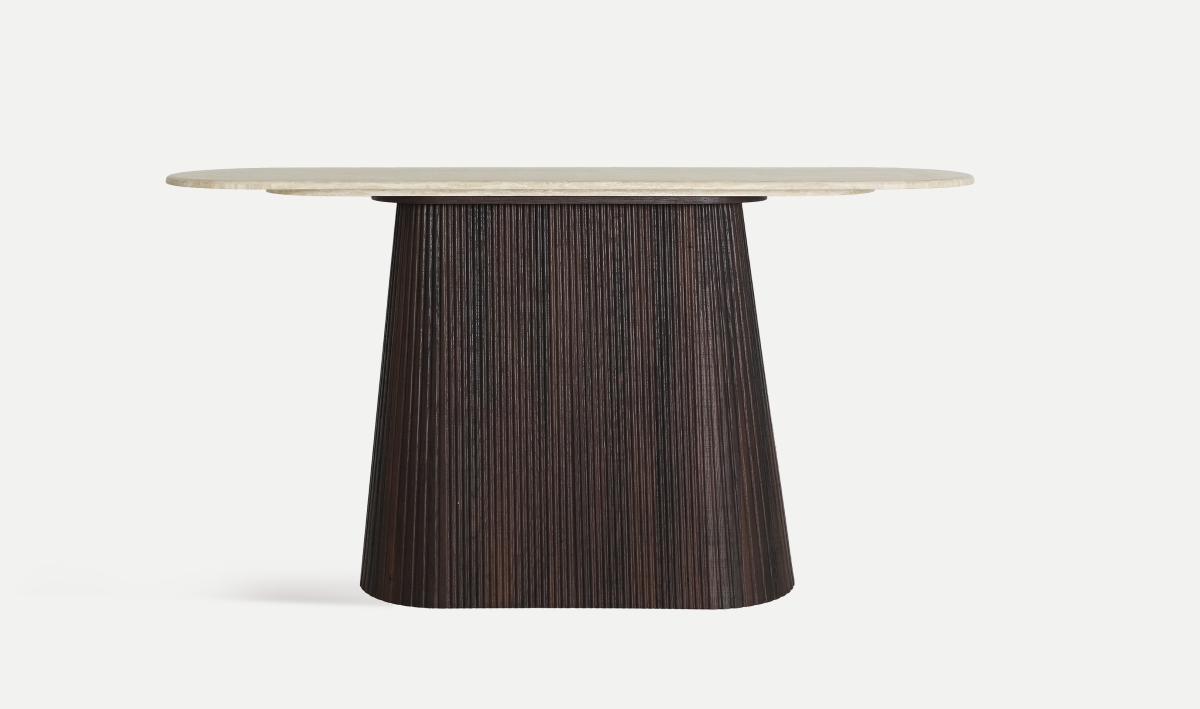 Consola madera oscura mármol PEPITA Verona