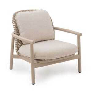 Sillón exterior de aluminio y fibra con cojines PEPITA