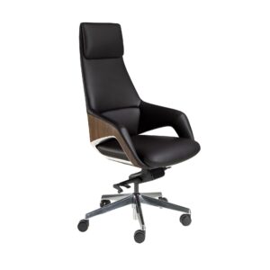 Silla oficina giratoria polipiel negro Angel Cerdá