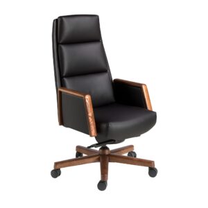 Silla oficina giratoria polipiel negro Angel Cerdá