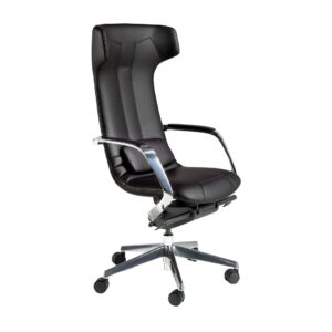 Silla oficina giratoria polipiel negro Angel Cerdá
