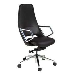 Silla oficina giratoria polipiel negro Angel Cerdá