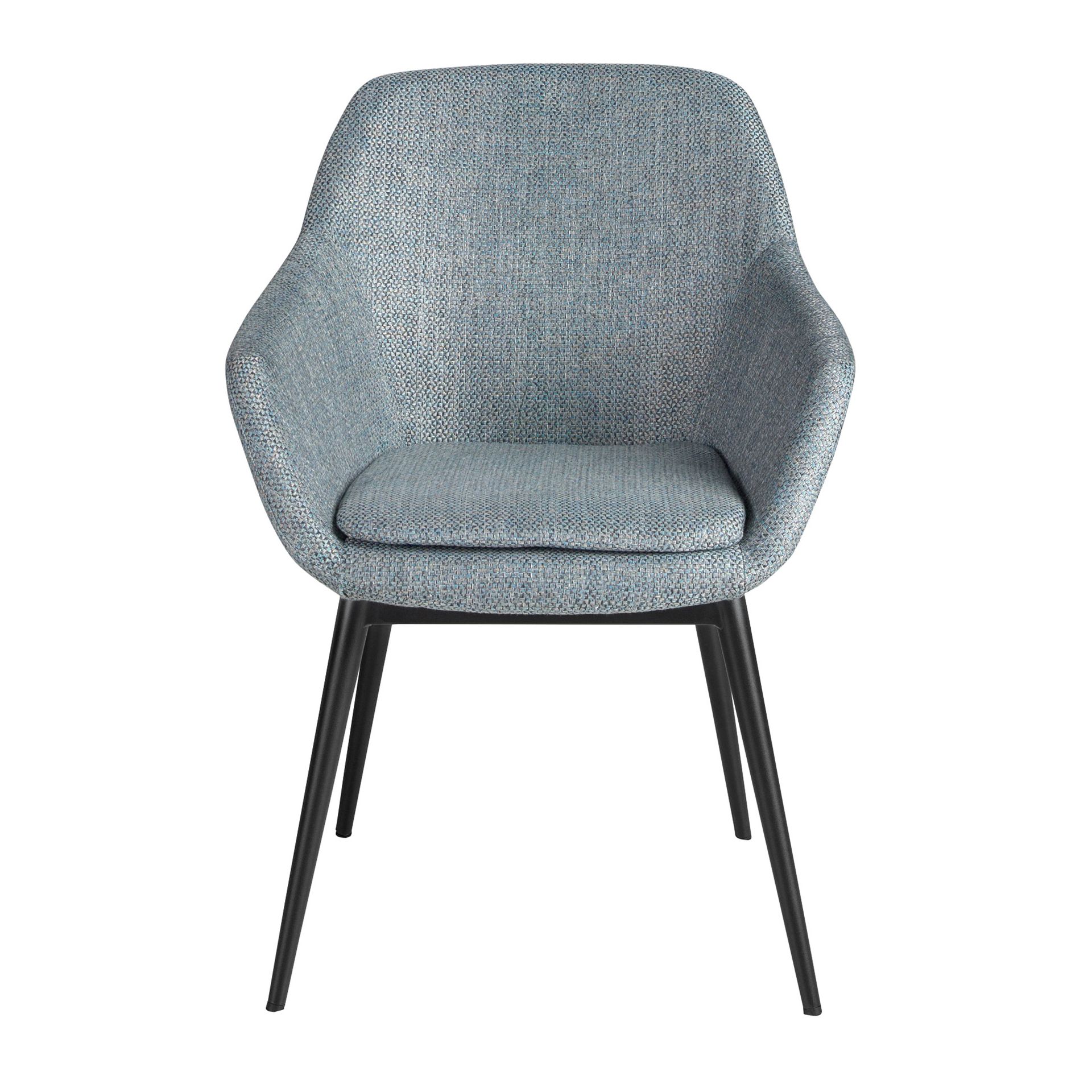 Silla tela azul grisáceo jaspeado - Imagen 2