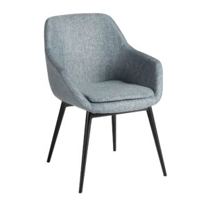 Silla tela azul grisáceo jaspeado Angel Cerdá