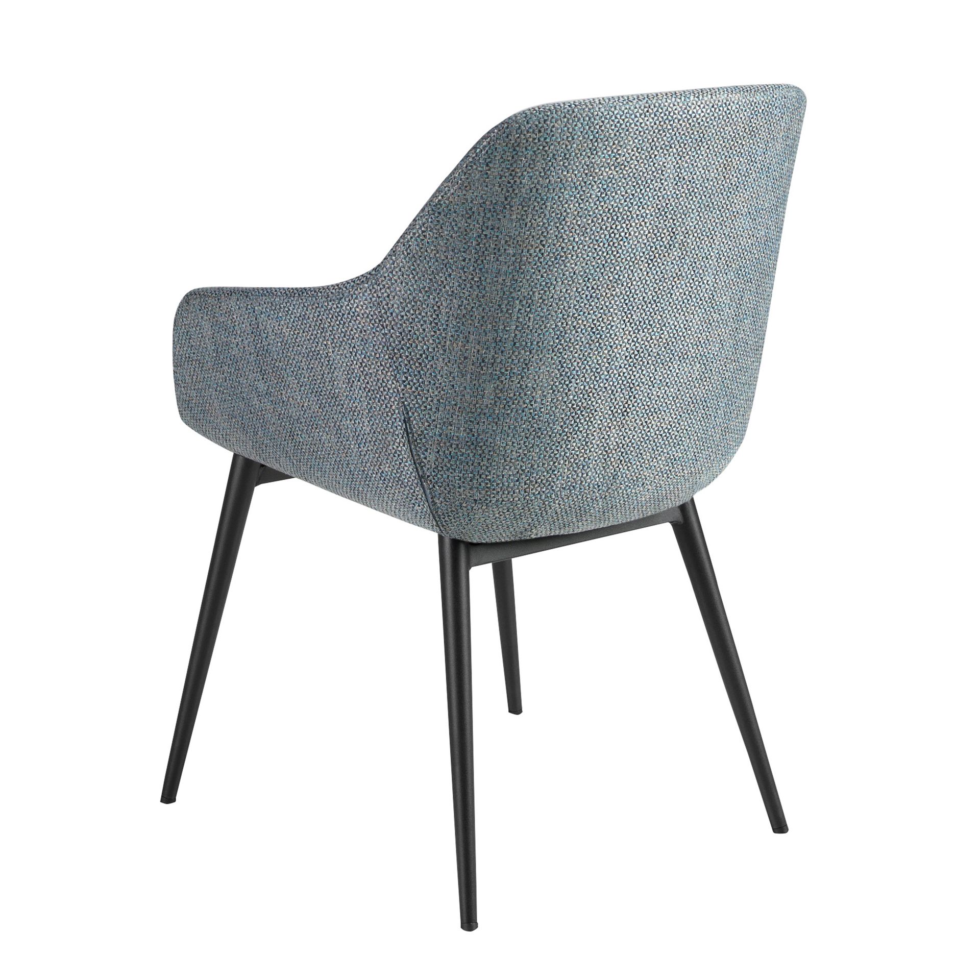 Silla tela azul grisáceo jaspeado - Imagen 6