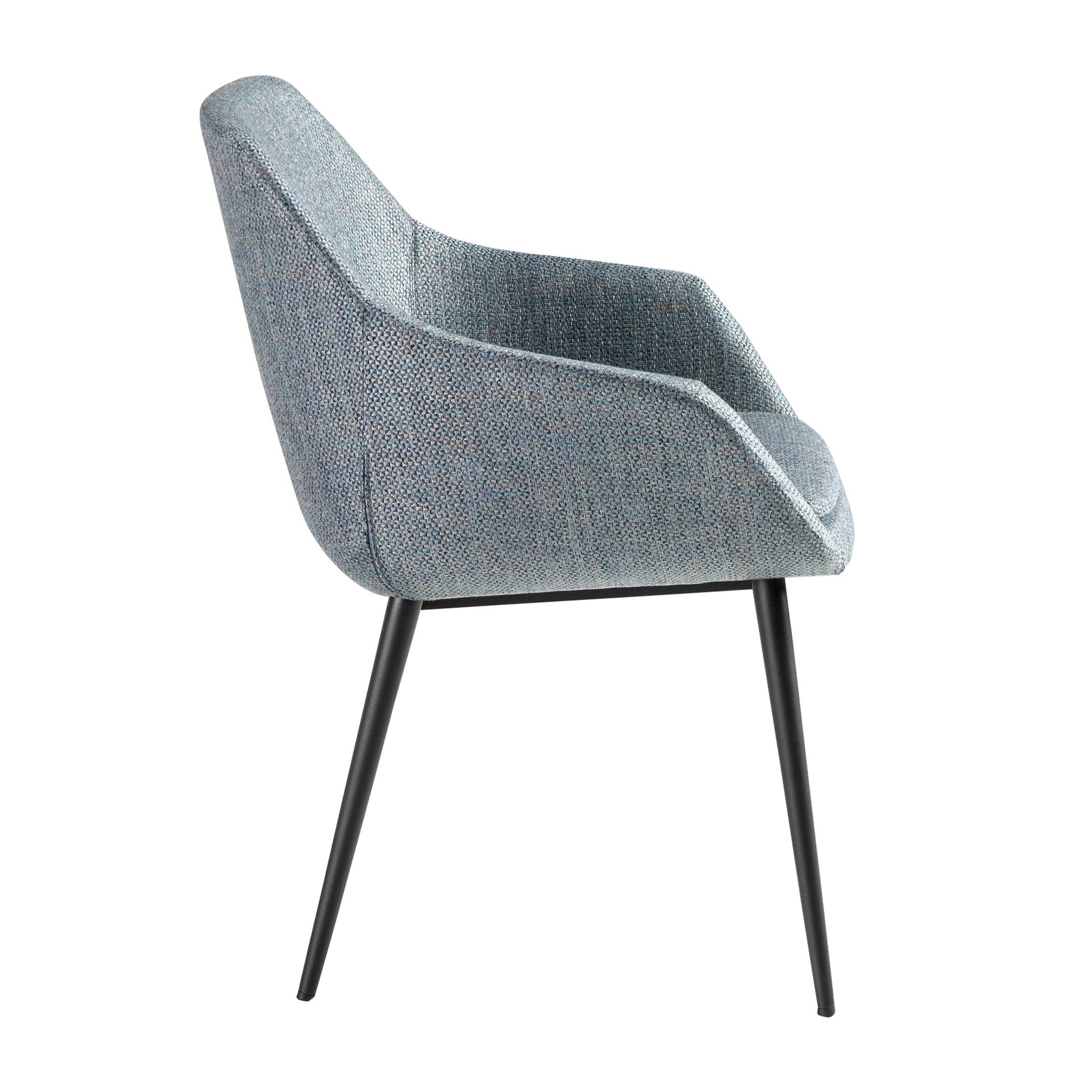 Silla tela azul grisáceo jaspeado - Imagen 8
