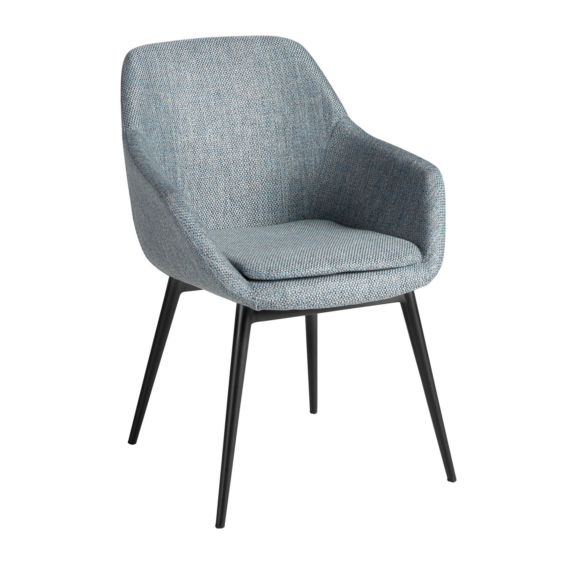 Silla tela azul grisáceo jaspeado Angel Cerdá