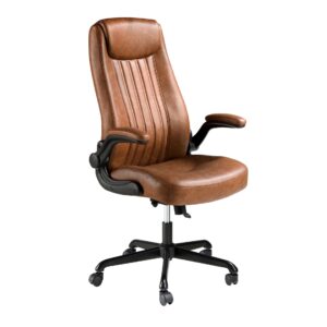 Silla oficina giratoria polipiel marrón Angel Cerdá