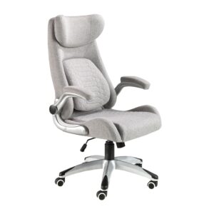 Silla oficina giratoria tela gris Angel Cerdá
