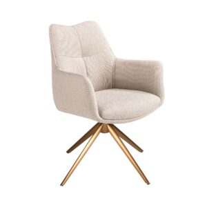 Silla giratoria tela crema Angel Cerdá