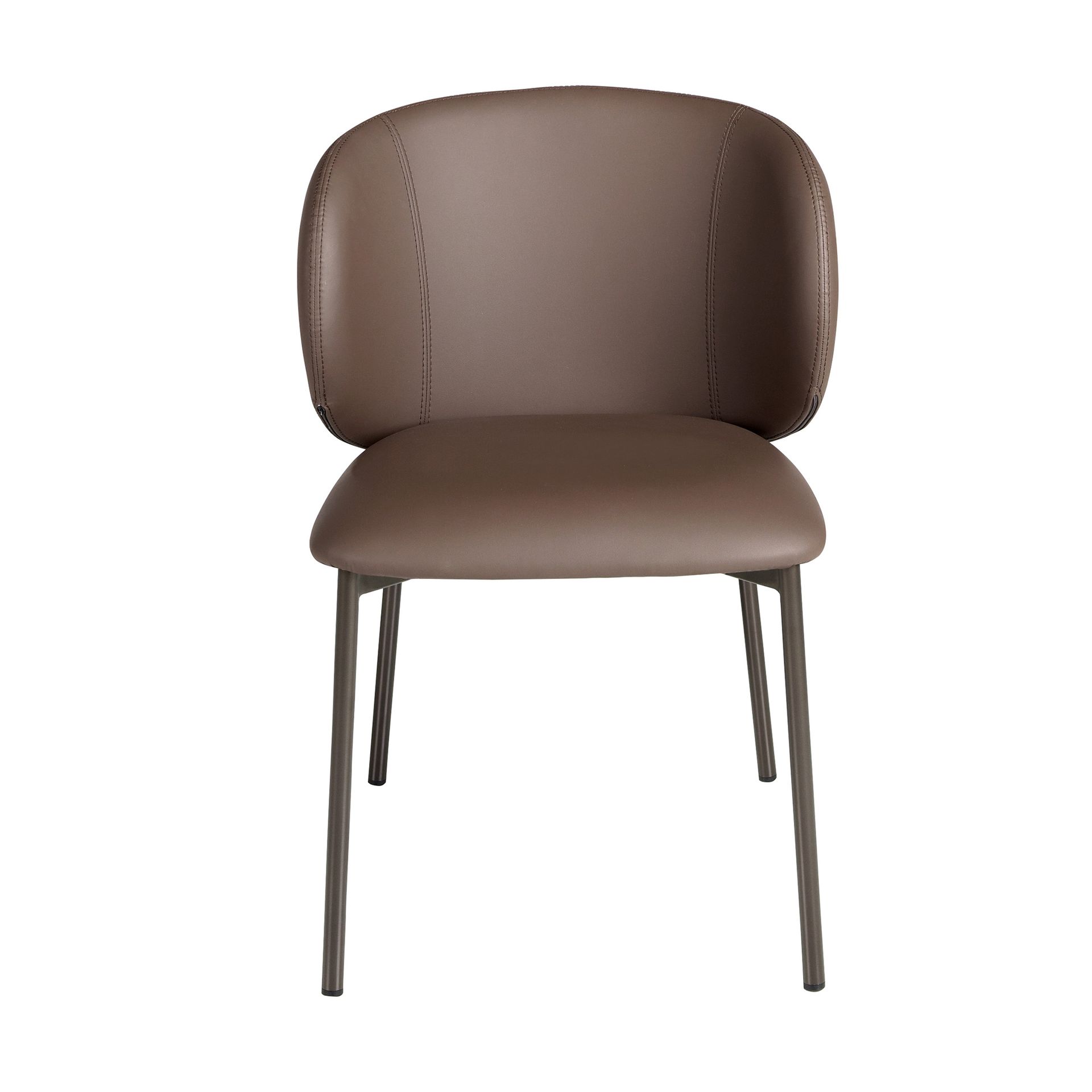 Silla polipiel marrón oscuro - Imagen 2