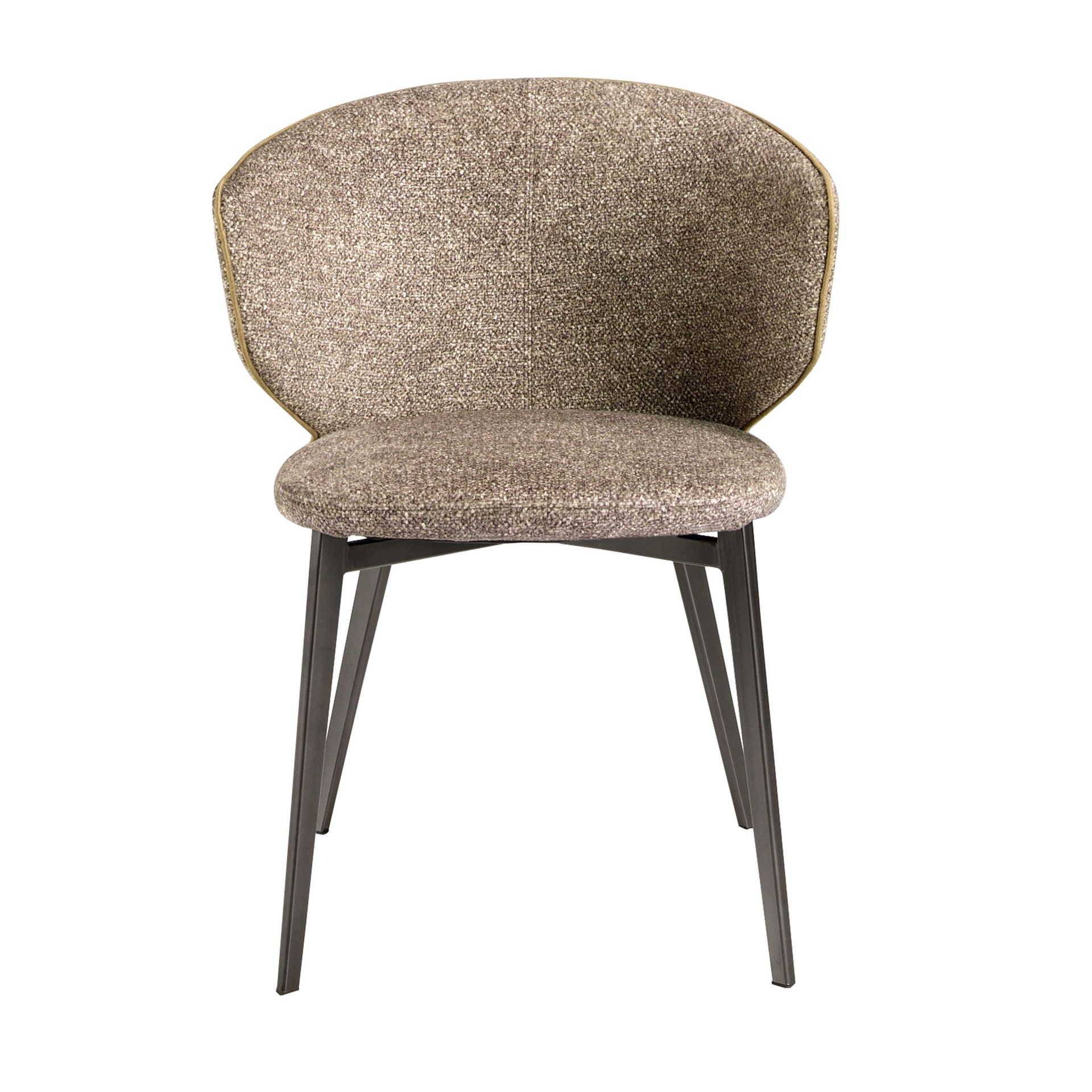 Silla tela marrón jaspeada - Imagen 2