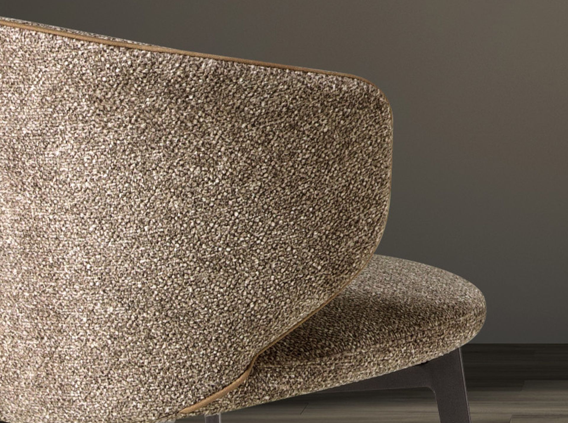 Silla tela marrón jaspeada - Imagen 7