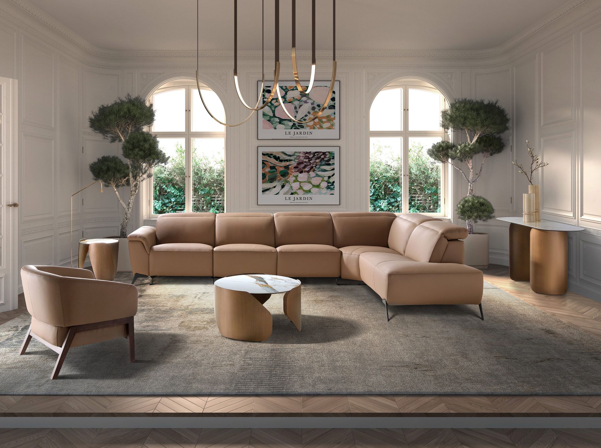 Sillón piel marrón - Imagen 4