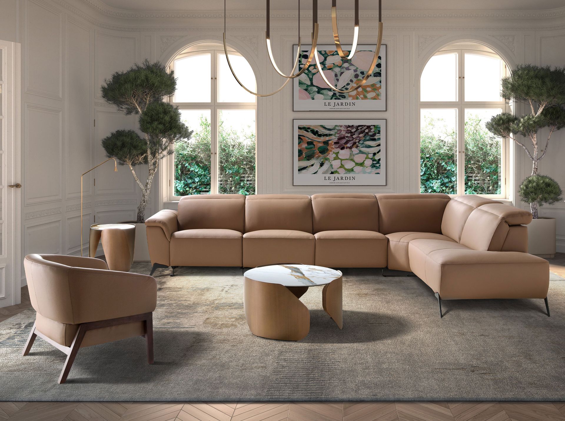 Sillón piel marrón - Imagen 5