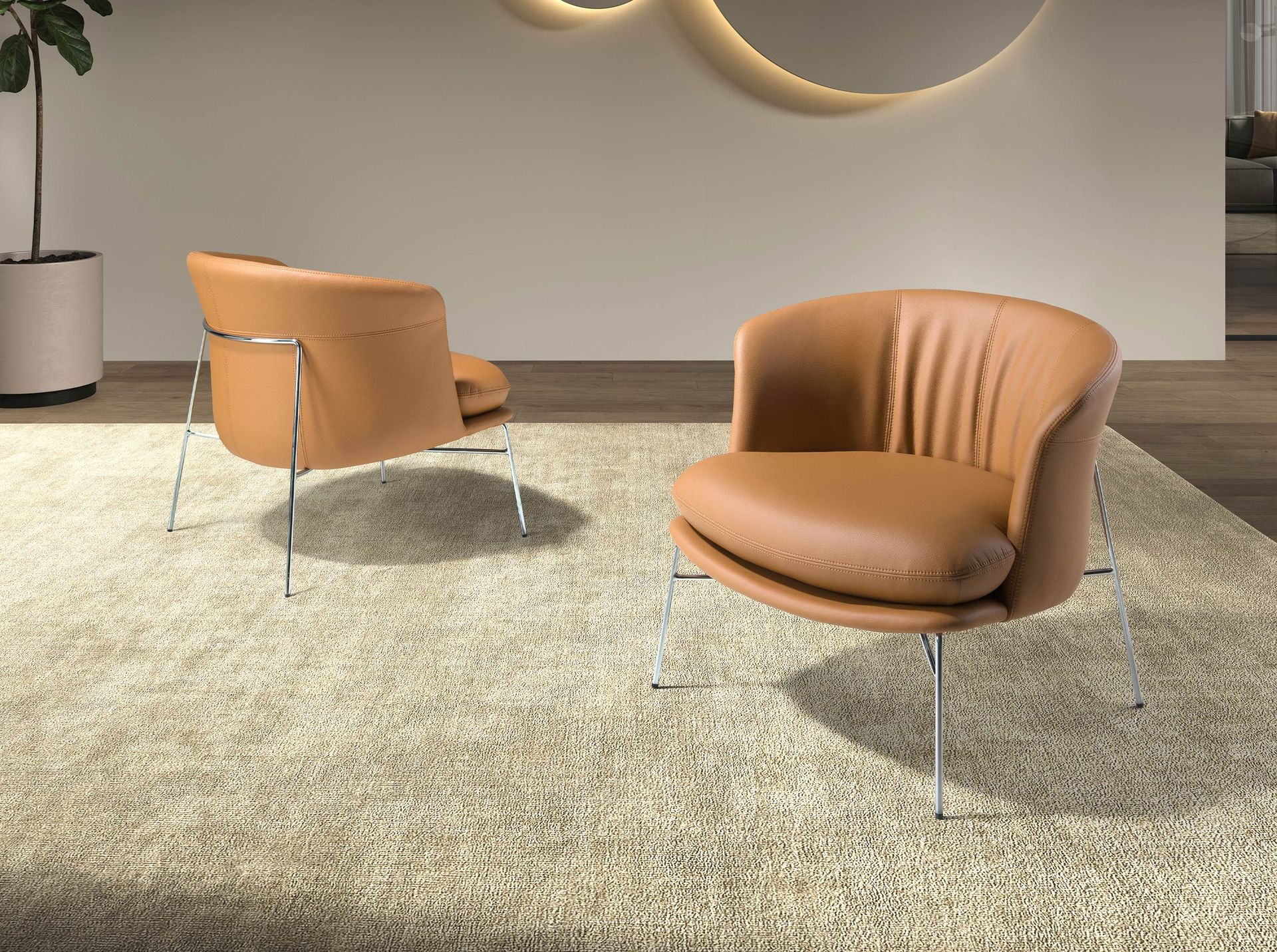 Sillón polipiel marrón - Imagen 3