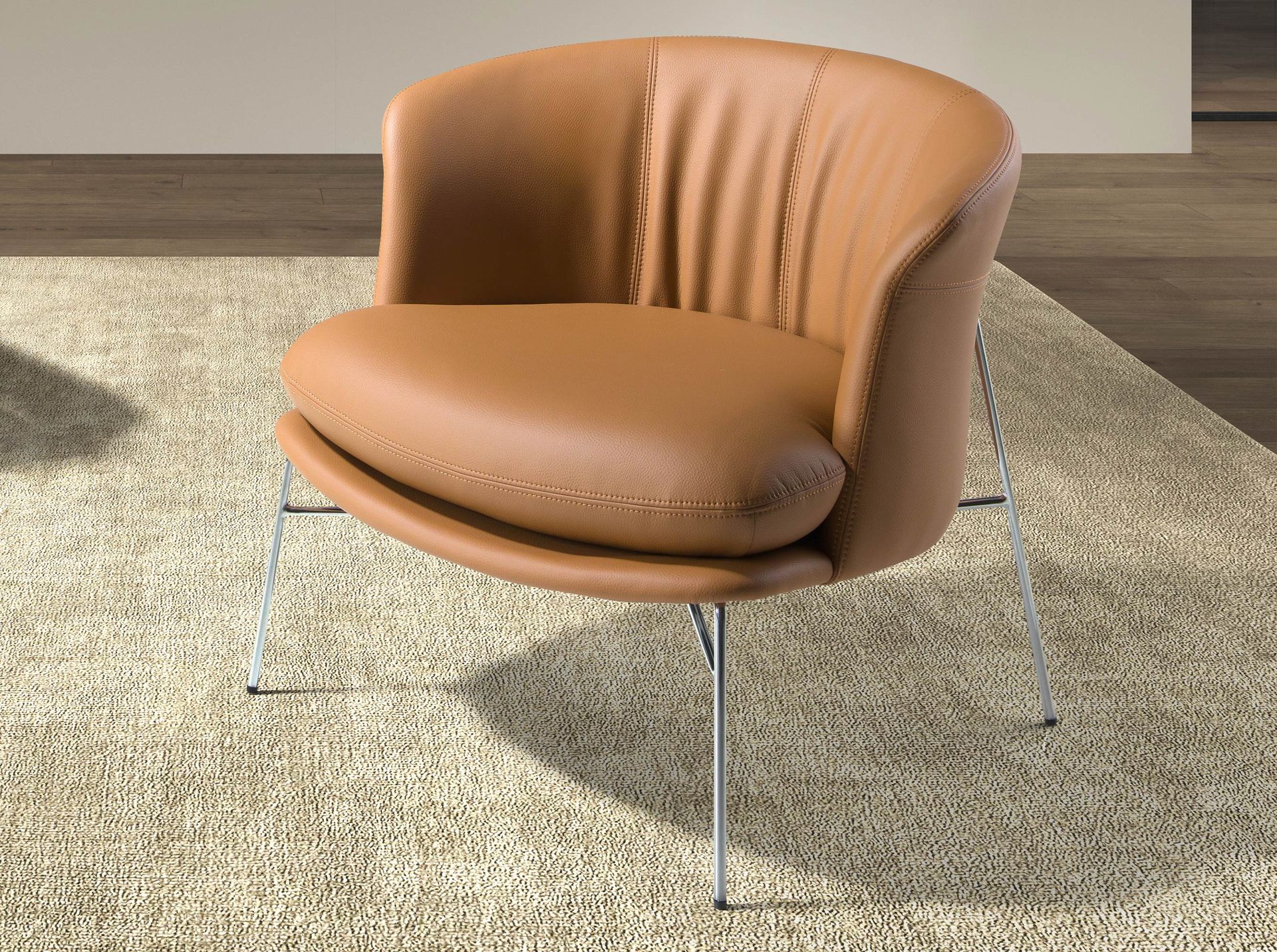 Sillón polipiel marrón - Imagen 5
