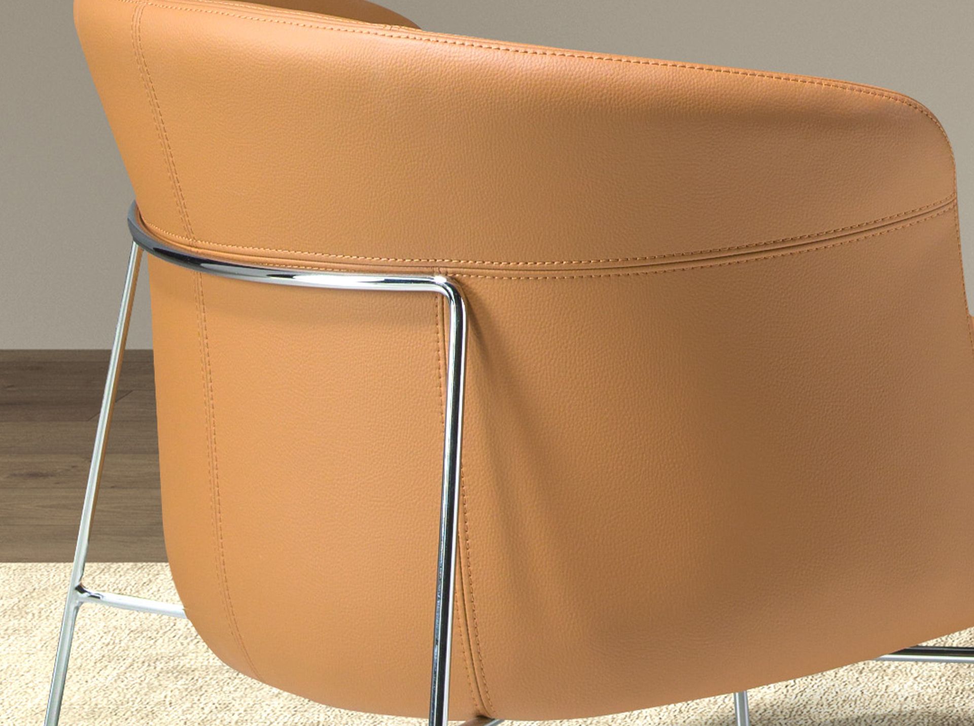 Sillón polipiel marrón - Imagen 7