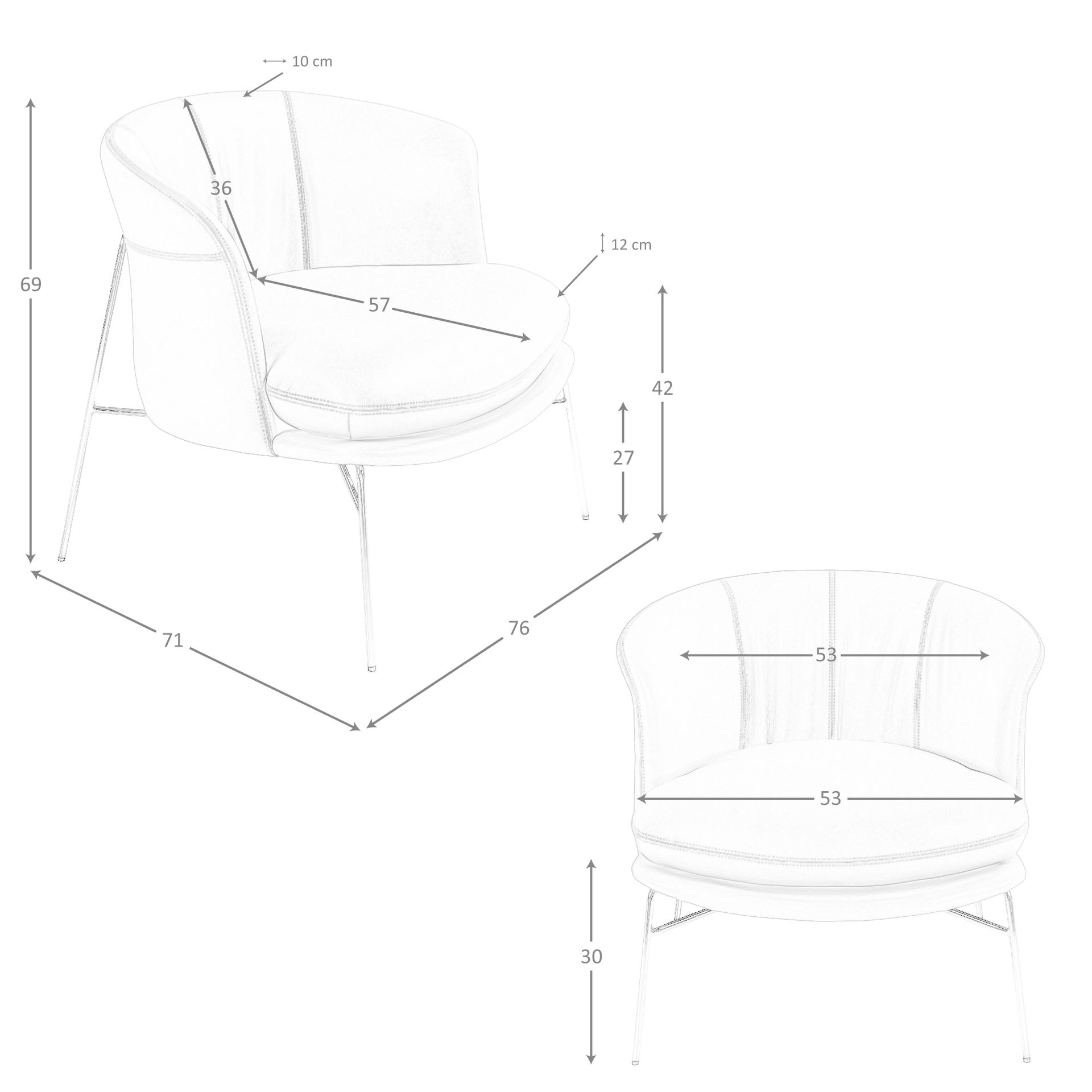 Sillón polipiel marrón - Imagen 9