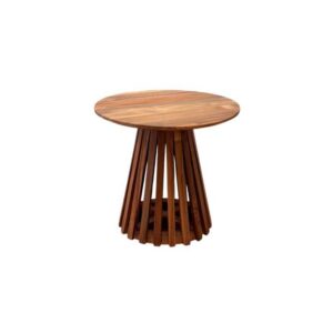 Mesa auxiliar redonde madera de teka Pepita
