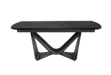 Mesa comedor extensible ovalada cristal negro Pepita - Imagen 3