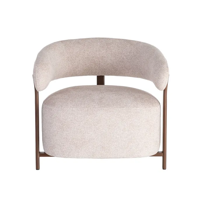 Sillón tapizado metal Pepita