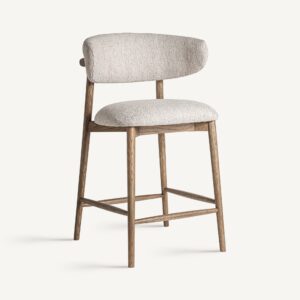 Taburete madera de fresno marrón beige Pepita Erlec